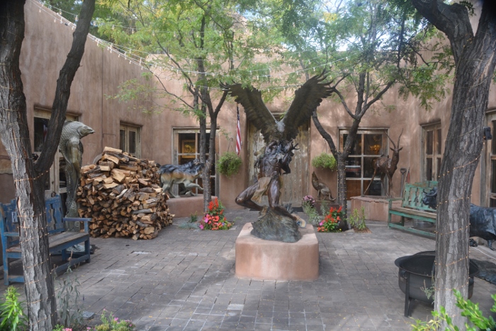 courtyard with art